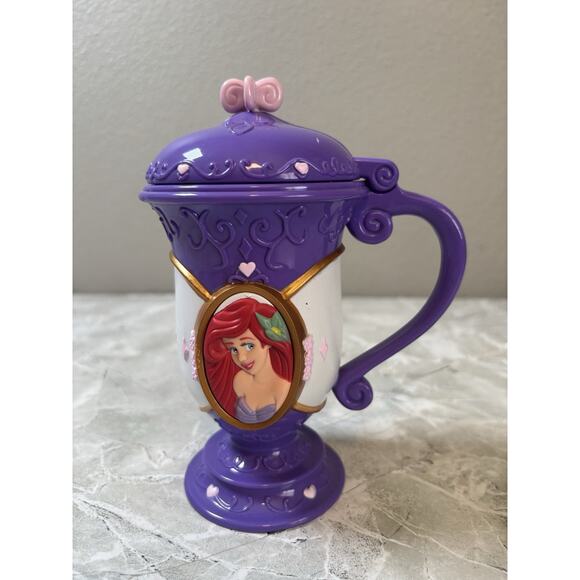 Disney On Ice The Little Mermaid Princess Ariel Purple Cup with Flip Lid - Picture 1 of 6